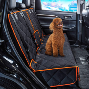Petalage Car Seat Protector, 52” X 50“ for for Familay Car & Regular Suvs, 600D Heavy Duty Car Seat Cover Waterproof Dog Car Seat Cover for Back Seat, Scratch Proof Nonslip Seat Cover for Dogs in Car