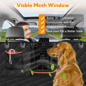 Alternative view of Kytely Dog Car Seat Cover for Back Seat,600D Heavy Duty Dog Hammock for Car with Side Flap,100% Waterproof Pet Backseat Cover, Anti-Scratch Nonslip Pet Seat Protector for Cars Trucks and SUV