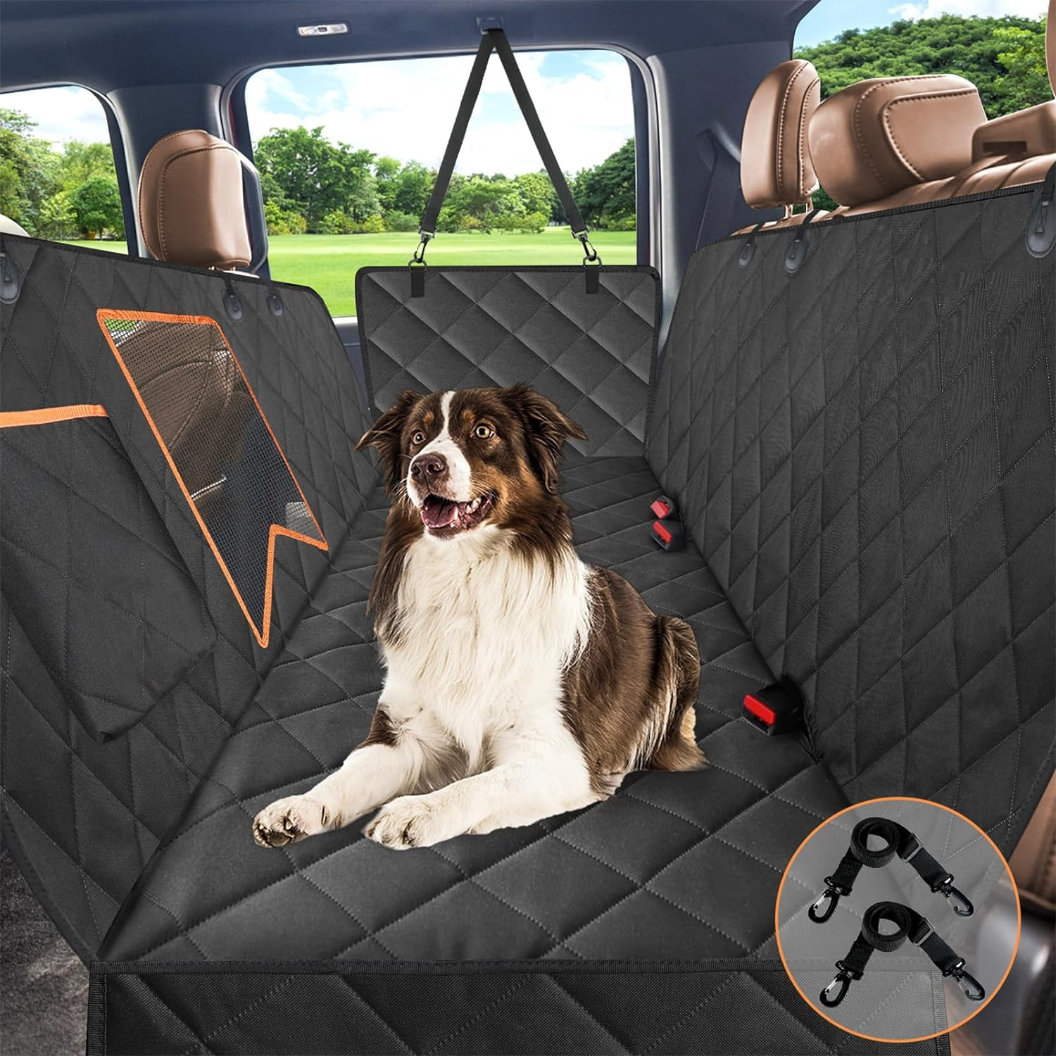 Kytely Dog Car Seat Cover for Back Seat,600D Heavy Duty Dog Hammock for Car with Side Flap,100% Waterproof Pet Backseat Cover, Anti-Scratch Nonslip Pet Seat Protector for Cars Trucks and SUV - Image 10