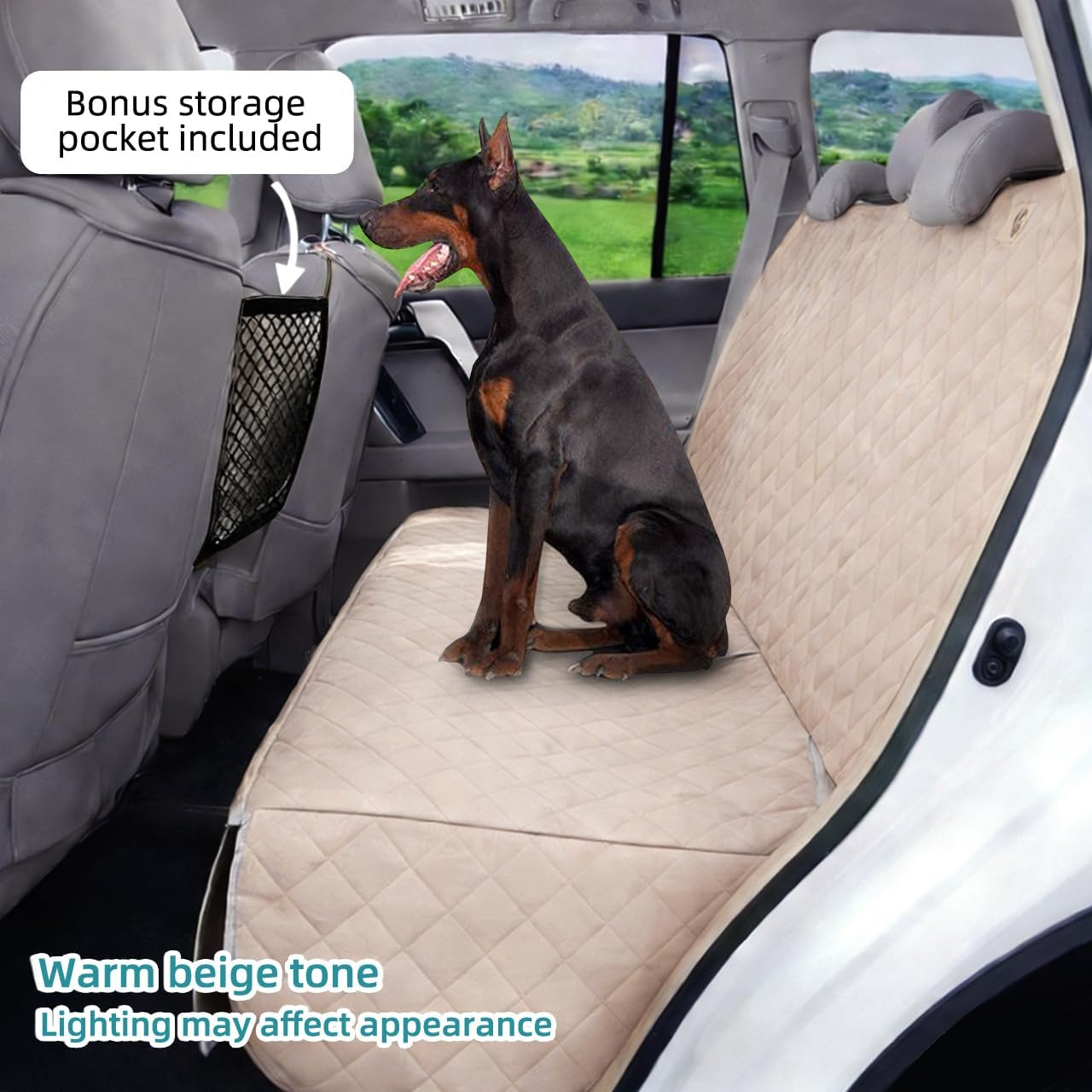 Bark Lover Dog Car Seat Cover for Back Seat Waterproof Backseat Protector, Nonslip Rear Seat Cover for Kids,Universal Size Fits Cars Trucks Suvs - Image 2