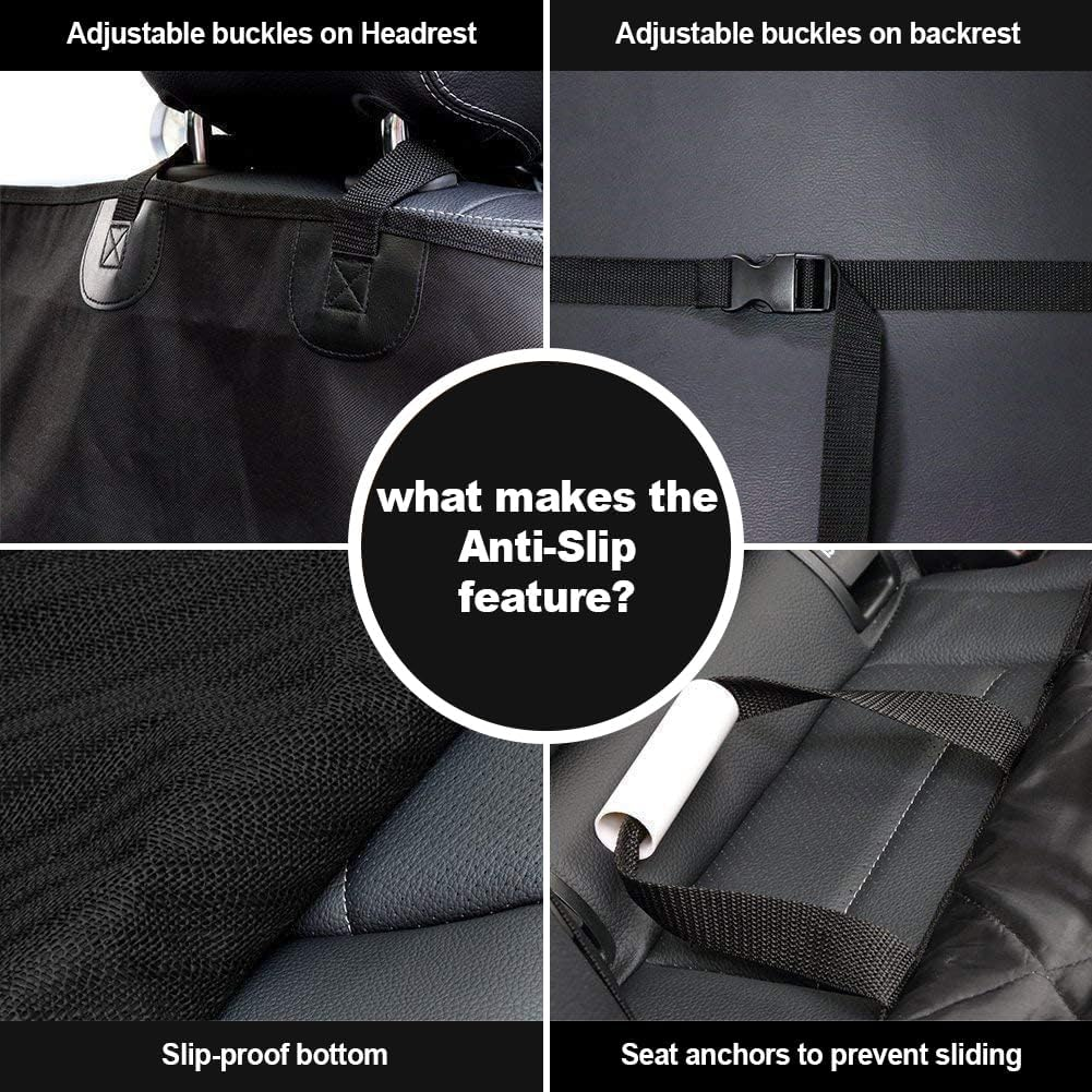 Asfrost Dog Seat Cover Cars Trucks Suvs, Thick 600D Waterproof Pet Car Seat Cover Dog, Heavy Duty & Wear-Resistant Durable Nonslip Backing with Side Flaps, Scratchproof Dog Front Seat Cover - Image 8