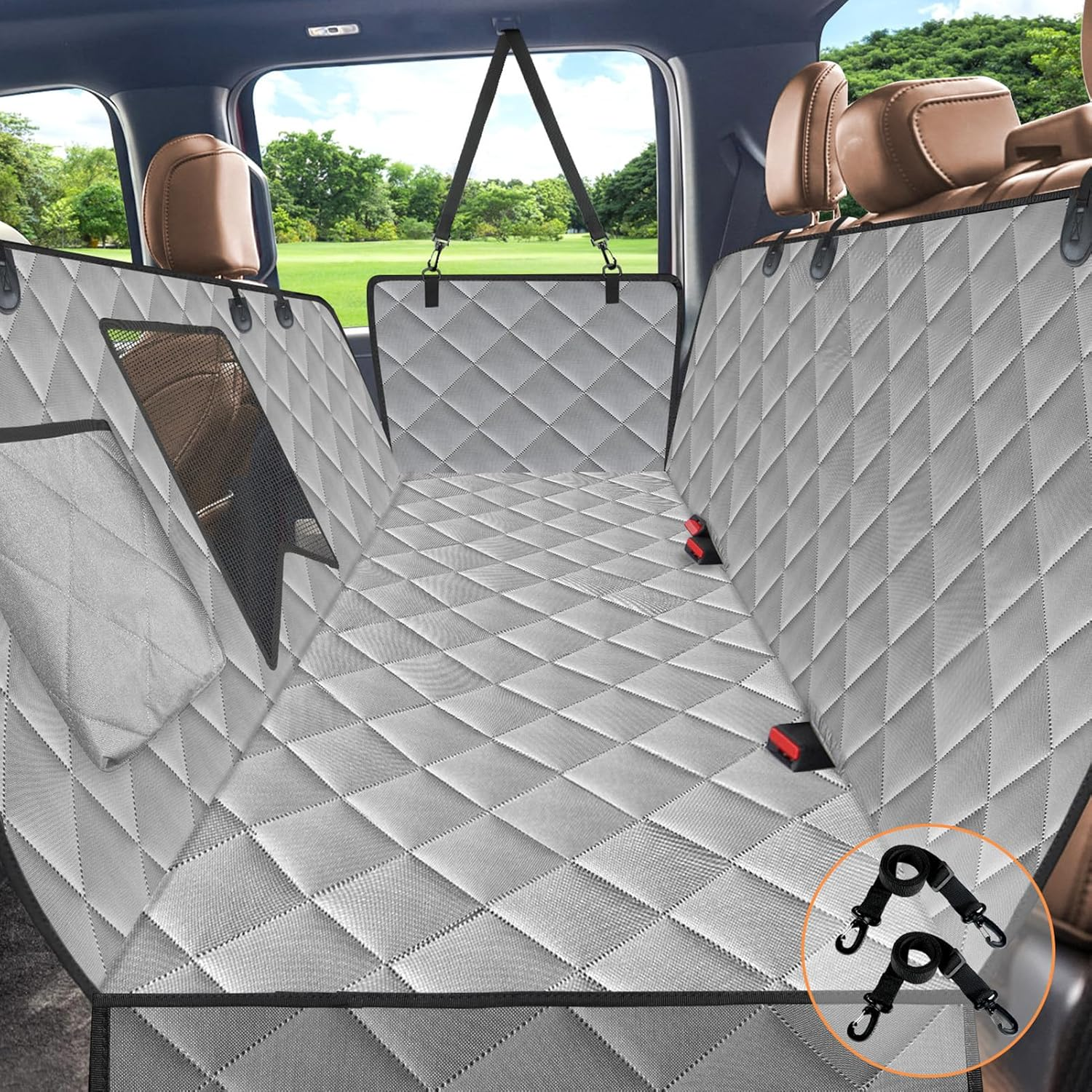Kytely Dog Car Seat Cover for Back Seat,600D Heavy Duty Dog Hammock for Car with Side Flap,100% Waterproof Pet Backseat Cover, Anti-Scratch Nonslip Pet Seat Protector for Cars Trucks and SUV - Image 12
